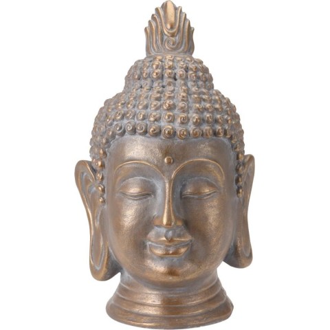 TESTA BUDDHA ORO 31X29X53CM